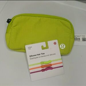 NWT Lululemon bundle everywhere mini belt bag silicone hair ties